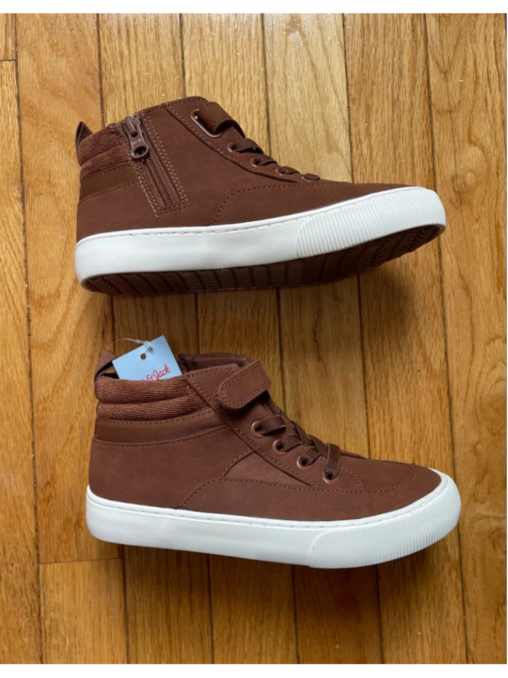 Boys Cat & Jack Robert High-Top Sneaker Boots Brown Size 1 Kid Youth